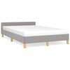 vidaXL Estrutura de cama sem colch&atilde;o 120x200 cm tecido cinzento-claro