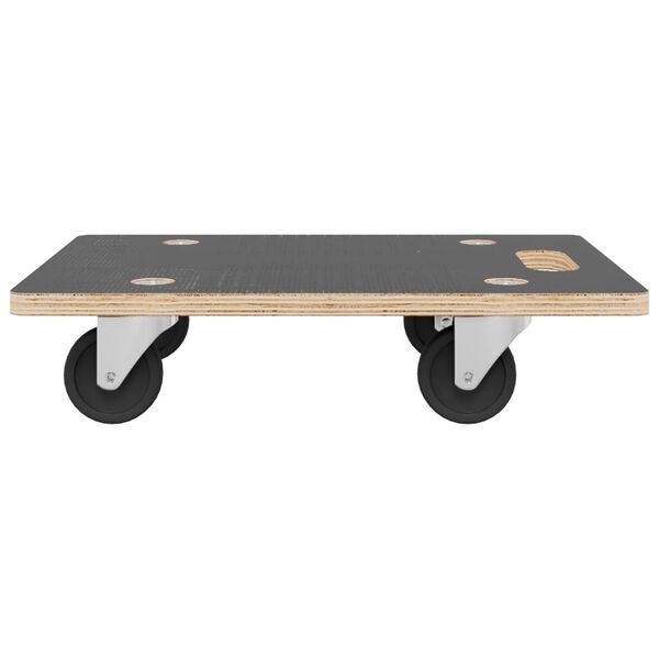 vidaXL Carrinhos de transporte 2 pcs retangular 50x35x11,5 cm 250 kg