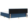 vidaXL Cama Box com almofada com cabeceira Azul 180 x 200 cm tecido