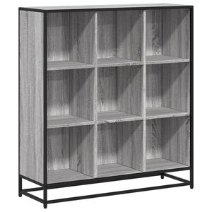 vidaXL Estante 97,5x33x107,5 cm derivados madeira/metal cinza sonoma