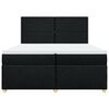 vidaXL Cama com molas/colch&atilde;o 200x200 cm tecido preto