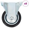 vidaXL 8 pcs rodas fixas 75 mm