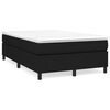 vidaXL Cama boxspring com colch&atilde;o 120x190 cm tecido preto