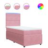 vidaXL Cama com molas/colch&atilde;o 90x190 cm veludo rosa