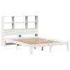 vidaXL Cama com estante sem colch&atilde;o 120x190 cm pinho maci&ccedil;o branco
