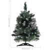 vidaXL &Aacute;rvore de Natal artificial pr&eacute;-iluminada + suportes PVC verde