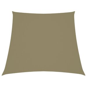 vidaXL Para-sol estilo vela tecido oxford trap&eacute;zio 2/4x3 m bege