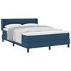 vidaXL Cama Box com colch&atilde;o com cabeceira Azul 190 x 140 cm Poli&eacute;ster