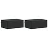 vidaXL Gabinete de Canto Montado na Parede 2 unid. Preto