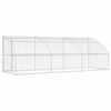 vidaXL Canil de Cachorro 3 pcs Prateado 6 x 2 x 2 m A&ccedil;o galvanizado