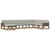 vidaXL Conjunto de Sof&aacute;s para Exterior 8 pcs Natural e Cinzento-Claro