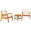 vidaXL Conjunto bistro 3 unid. Castanho Madeira S&oacute;lida de Ac&aacute;cia