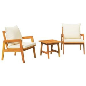 vidaXL Conjunto bistro 3 unid. Castanho Madeira S&oacute;lida de Ac&aacute;cia