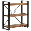 vidaXL Estante c/ 3 prateleiras 77x30x80cm madeira recup. maci&ccedil;a/ferro