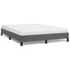 vidaXL Estrutura de cama sem colch&atilde;o, cinza escuro, 152x203 cm, tamanho Queen, veludo