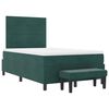 vidaXL Cama Box com colch&atilde;o Verde Escuro 120 x 200 cm Veludo