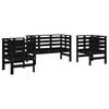 vidaXL 3 pcs conjunto lounge de jardim madeira de pinho maci&ccedil;a preto
