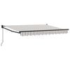 vidaXL Toldo retr&aacute;til Cinza Claro e Branco 3 x 2,5 m