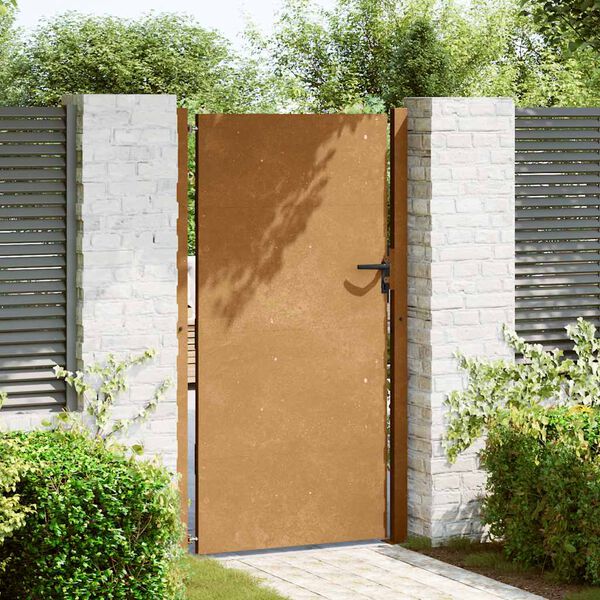 vidaXL Port&atilde;o de jardim 100x175 cm A&ccedil;o Corten