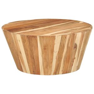 vidaXL Mesa de centro &Oslash;65x31 cm madeira de ac&aacute;cia maci&ccedil;a