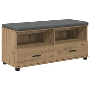 vidaXL Banco de Hall Carvalho Artesanal 100 x 38 x 46 cm