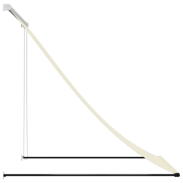 vidaXL Toldo retr&aacute;til 100x150 cm tecido e a&ccedil;o cor creme