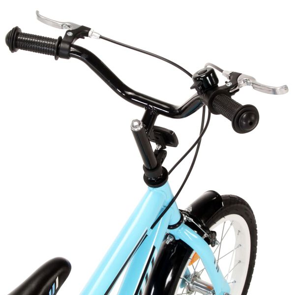 vidaXL Bicicleta de criança roda 12" preto e azul
