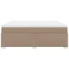 vidaXL Cama com molas/colch&atilde;o 180x200 cm couro artificial cappuccino