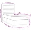 vidaXL Cama box spring c/ colch&atilde;o/LED 90x200 cm tecido castanho-escuro