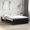 vidaXL Estrutura de cama 135x190 cm derivados de madeira/metal preto
