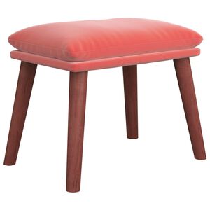 vidaXL Apoio de p&eacute;s 45x29,5x35 cm veludo rosa