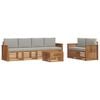 vidaXL Conjuntos de sof&aacute;s com almofada 7 pcs Cinza Natural e Claro