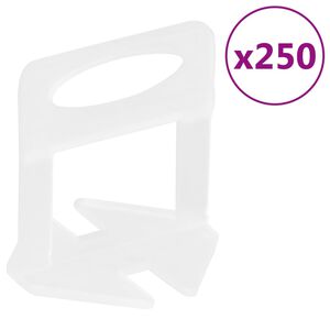 vidaXL Niveladores de ladrilhos 250 pcs 1 mm