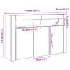 vidaXL Buffet Carvalho Defumado 116 x 30 x 75 cm Madeira processada