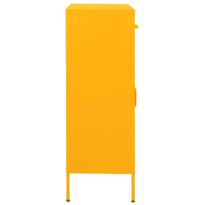 vidaXL Armário de arrumação aço 80x35x101,5 cm amarelo mostarda