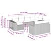 vidaXL 10 pcs conjunto sof&aacute;s de jardim c/ almofad&otilde;es vime PE cinzento