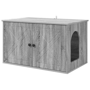 vidaXL Casa para Gatos Sonoma cinzento 85 x 55 x 50,5 cm