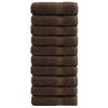 vidaXL Toalhas banho premium SOLUND 10pcs 100x150cm 600gsm castanho