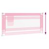 vidaXL Barra de seguran&ccedil;a p/ cama infantil tecido 190x25 cm rosa