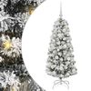 vidaXL &Aacute;rvore de Natal Articulada Artificial Verde e Branco 120 cm