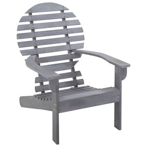 vidaXL Cadeira Adirondack em madeira de ac&aacute;cia maci&ccedil;a cinzento
