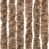 vidaXL Cortina anti-insetos 90x220 cm chenille bege e castanho-escuro