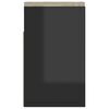 vidaXL Banco sapateira + almofadão contr. 104x30x49cm preto brilhante