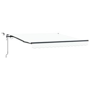 vidaXL Toldo retr&aacute;til Branco 300 x 250 cm Poli&eacute;ster