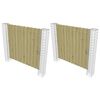vidaXL Poste de Cerca 2 pcs Prateado 20 x 20 x 190 cm Metal