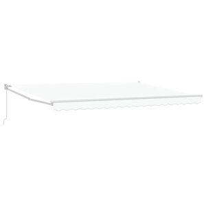vidaXL Toldo retr&aacute;til Branco 450 x 300 x 165 cm