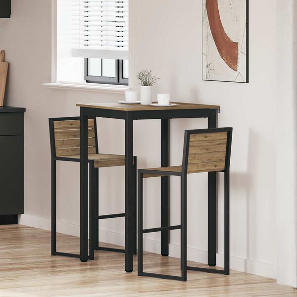 vidaXL Mesa de Bar em P&eacute; Madeira processada