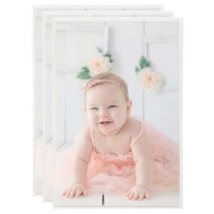 vidaXL Molduras para mesa 3 pcs 21x29,7 cm MDF prateado