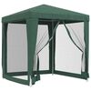 vidaXL Tenda p/ festas c/ 4 paredes laterais em malha 2x2 m PEAD verde