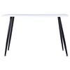 vidaXL Mesa de jantar 120x60x74 cm MDF branco e preto